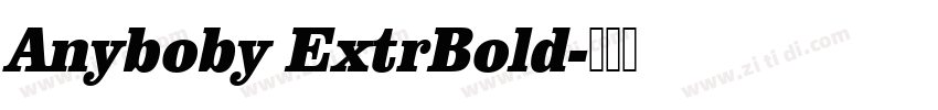 Anyboby ExtrBold字体转换